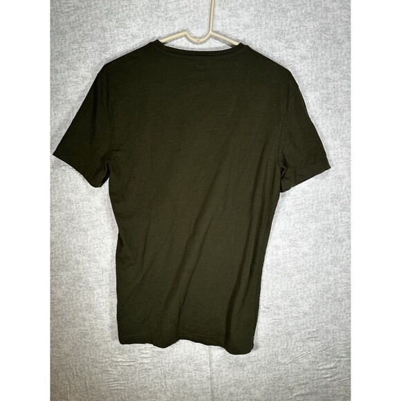 H&M  V-Neck Slim Fit T Shirt Women’s size Medium Green Short Sleeve Stretch - Picture 6 of 6